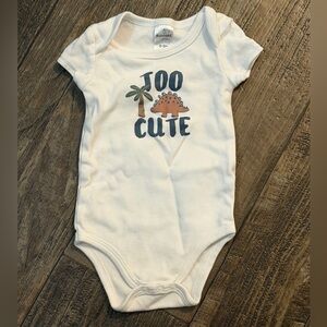 Okie Dokie Cream Dinosaur Bodysuit